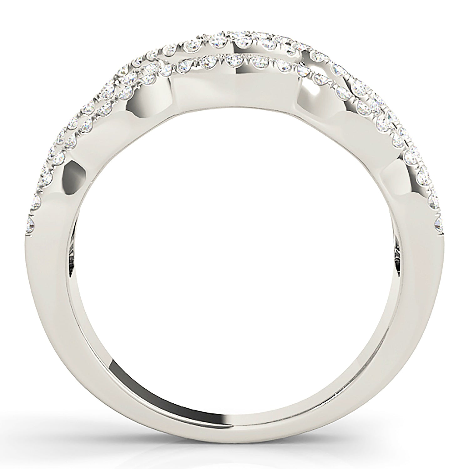 0.65 ctw. Round Diamond Infinity Design Wide Anniversary Ring-VIRABYANI